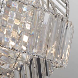 Searchlight Hanglamp Eldoria, transparant, acryl, Ø 41 cm, E27 chroom, helder