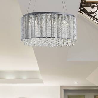 Searchlight Hanglamp Elise II, 8-lamps chroom, helder