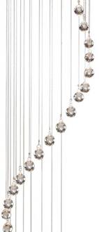 Searchlight Hanglamp Hallway met kristalbezetting, 180 cm chroom