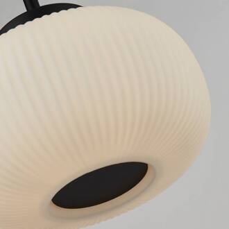 Searchlight Hanglamp Lumina, 1-lamp zwart, mat wit