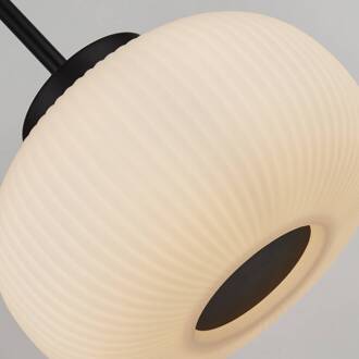 Searchlight Hanglamp Lumina, 3-lamps, balken zwart, mat wit