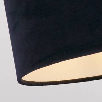 Searchlight Hanglamp Mersana, Ø 30 cm, donkerblauw, fluweel, E27