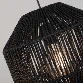 Searchlight Hanglamp Wicker, 3-lamps zwart