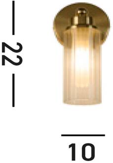 Searchlight Imperial wandlamp, messing, 1-lamp, staal, glas, IP44 messing, wit