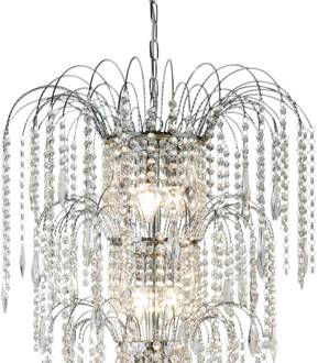 Searchlight Imposante hanglamp WATERFALL helder, chroom