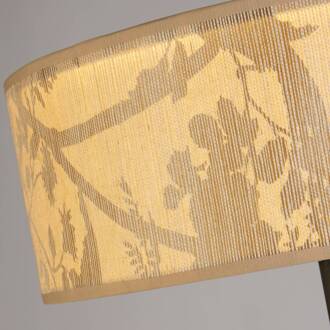 Searchlight Isla vloerlamp, Ø 40 cm, bruin, beige, bamboe, staal beige, bruin, zwart