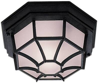 Searchlight Klassieke plafondlamp Outdoor zwart 2942BK