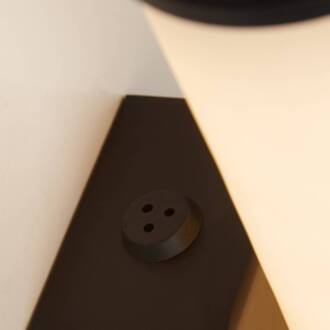 Searchlight LED badkamer wandlamp Wales zwart/gemarmerd 35 cm staal/hars zwart mat, wit gemarmerd