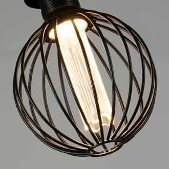 Searchlight LED Deco Bol E27 4,5W 2.700K zwart metalen stokjes