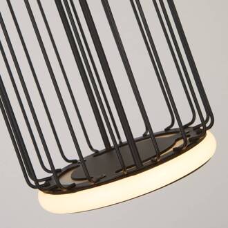 Searchlight LED hanglamp Cage 1-lamp, zwart gesatineerd zwart