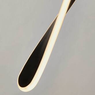 Searchlight LED hanglamp Paddle, 5-lamps mat zwart, wit