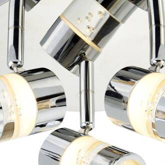 Searchlight LED plafondlamp Bubbles, IP44, 3-lamps chroom