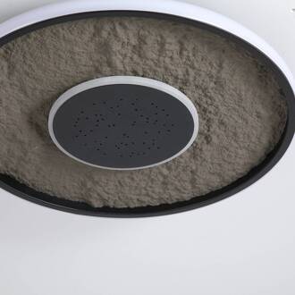 Searchlight LED plafondlamp Lumadisc, sterren-effect, zwart, Ø 41 cm zwart mat