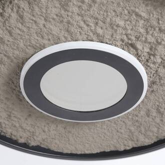 Searchlight LED plafondlamp Lumadisc, zwart, Ø 41 cm, metaal/siliconen zwart mat