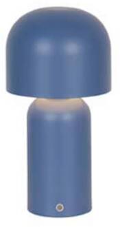Searchlight LED tafellamp Niko, blauw, hoogte 26 cm, metaal, dimbaar