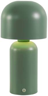 Searchlight LED tafellamp Niko, olijfgroen Hoogte 26 cm, metaal dimbaar