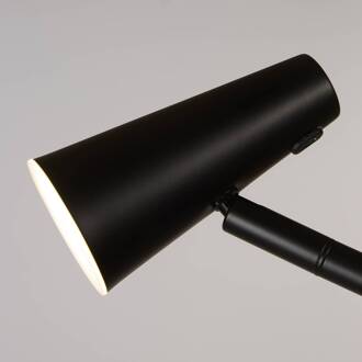 Searchlight LED vloerlamp op accu 10450BK, zwart, hoogte 151 cm, metaal zwart mat