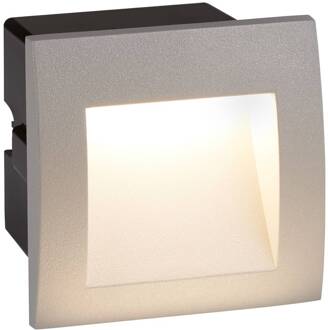 Searchlight LED wand inbouwlamp Ankle, IP65, aluminium, grijs grijs, opaal