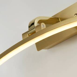 Searchlight LED wandlamp Santorini, breedte 40 cm, messing, kantelbaar gepolijst messing, satijn messing