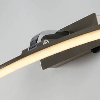 Searchlight LED wandlamp Santorini, breedte 50 cm, chroom, kantelbaar gepolijst chroom, satijnzilver