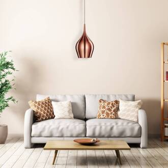 Searchlight Levendige hanglamp Ø 12 cm, roze metallic