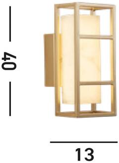 Searchlight Mirage LED wandlamp, hoogte 40 cm, goud, staal, IP44 goud, wit