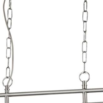 Searchlight Piramide hanglamp, chroom, glas, 3-lamps, 95 cm, E27 chroom, helder