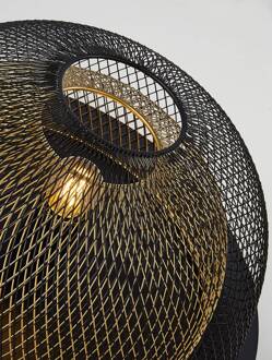 Searchlight Plafondlamp Honeycomb zwart, goud