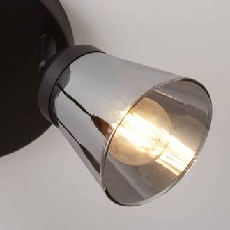 Searchlight Plafondspot Classy 3-lamps zwart, rookgrijs