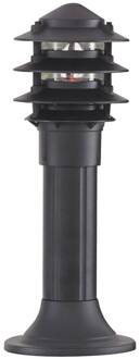 Searchlight Sokkellamp Pagoda van aluminium, IP44 zwart