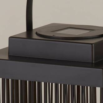 Searchlight Solar LED terraslamp Sophelia, 26 cm, zwart, rotan zwart, wit