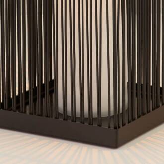 Searchlight Solar LED terraslamp Sophelia, 36 cm, zwart, rotan zwart, wit