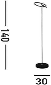 Searchlight Space LED vloerlamp, zwart, metaal