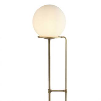Searchlight Sphere Vloerlamp - Antique Brass Wit