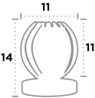 Searchlight Tafellamp Claw 14cm chroom met smoke glas EU1811SM