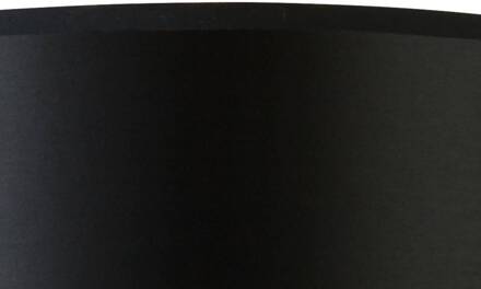 Searchlight Tafellamp Ethan met marmer voet en stoffen kap zwart, goud