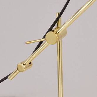 Searchlight Tafellamp Nerath, grijs, staal/marmer, 32 cm, E14 grijs, goud, wit