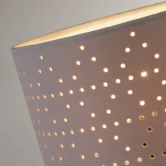 Searchlight Tafellamp Taave, grijs/zwart, textiel, metaal, 27 cm, E14 grijs, zwart