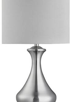 Searchlight Tafellamp touch 2750, gesatineerd zilver gesatineerd zilver, wit