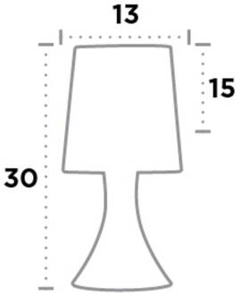 Searchlight Tafellamp touch 3922, antiek messing antiek-messing, wit
