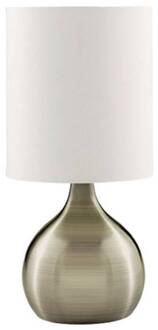 Searchlight Tafellamp touch 3923, antiek messing antiek-messing, wit