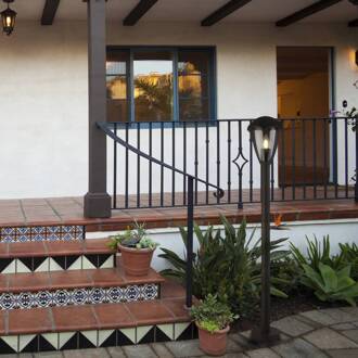 Searchlight Tuinpadverlichting Bluebell, IP44, zwart, hoogte 97 cm, metaal zwart, helder