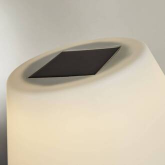 Searchlight Venice I LED tafellamp op zonne-energie, IP44, wit/zilver zilver, wit