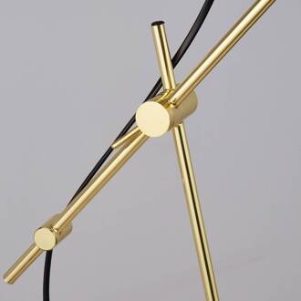 Searchlight Vloerlamp Zaliha, zwart/goud, metaal, 120 cm, E27 zwart, wit, goud