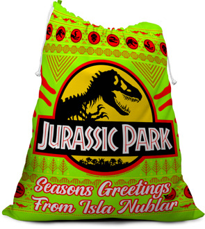 Seasons Greetings From Isla Nublar Neon Christmas Santa Sack