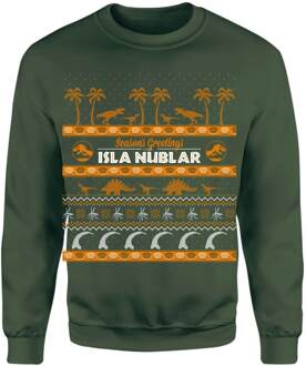 Seasons Greetings From Isla Nublar Sweatshirt - Green - L - Groen