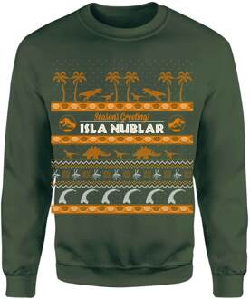 Seasons Greetings From Isla Nublar Sweatshirt - Green - L Groen