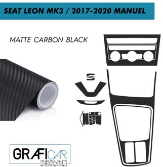 Seat Leon 5F/MK3 Console Interieur Trim Jas Set-Vinyl Folie-Decal-403175051 matte koolstof zwart-2017-2020/handleiding