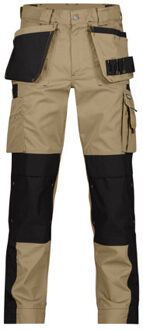 Seattle werkbroek met kniezakken Beige/Zwart - NL:48 BE:42 MINUS