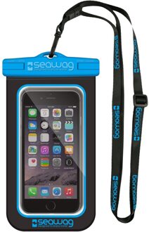SEAWAG Zwarte/blauwe waterproof hoes voor smartphone/mobiele telefoon